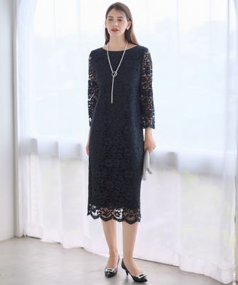 APPLAUDIR】シャイニーフラワーレース ドレス