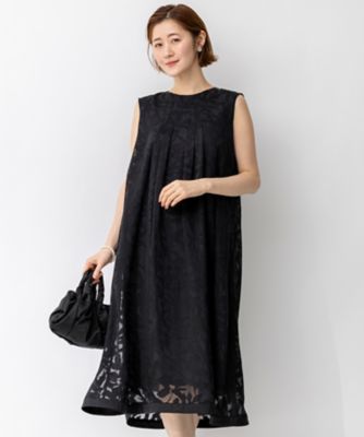 ＜23区 L (Women/大きいサイズ)＞【ＡＰＰＬＡＵＤＩＲ】シャドウフラワーオパール　ドレス（ＯＰＡ２ＬＭ０７４１）