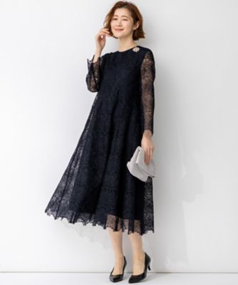 APPLAUDIR】Brocheリボンブーケレース ドレス