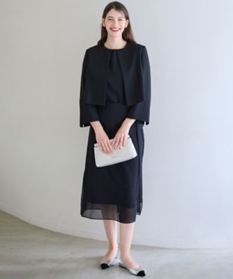 APPLAUDIR】シフォンジョーゼット コンビドレス