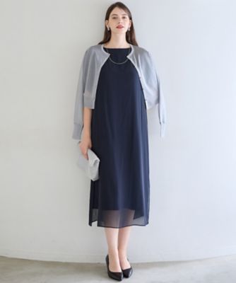 APPLAUDIR】シフォンジョーゼット コンビドレス