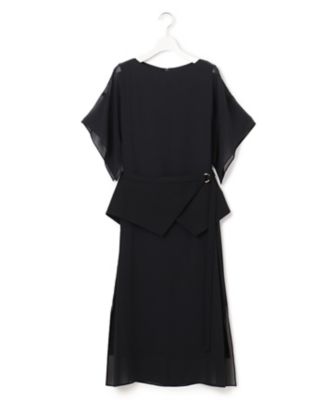 APPLAUDIR】シフォンジョーゼット コンビドレス