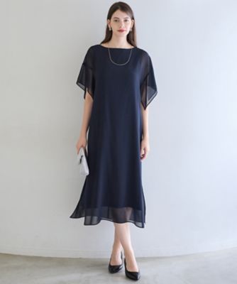 APPLAUDIR】シフォンジョーゼット コンビドレス