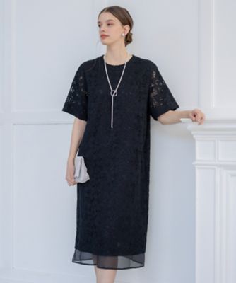 ＜23区 (Women)＞【ＡＰＰＬＡＵＤＩＲ】シアーコンビ　レースドレス（ＯＰＡＰＧＳ０７２２）