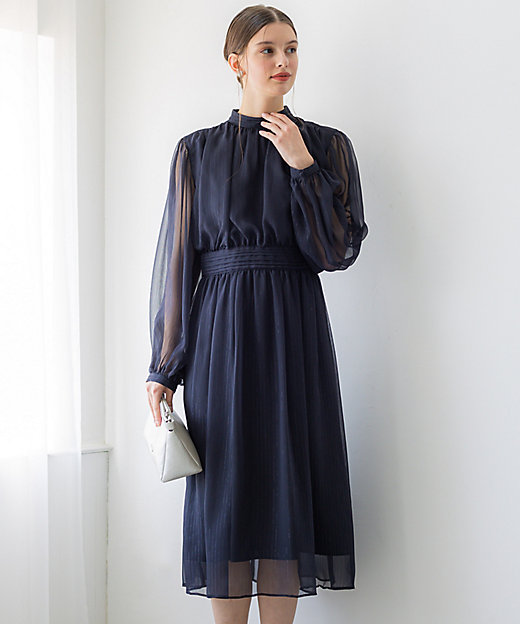APPLAUDIR】クレープシフォン ドレス APPLAUDIR】クレープシフォン ドレス