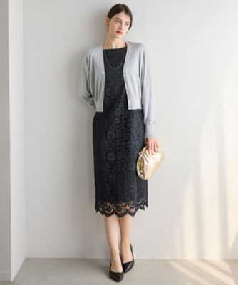 APPLAUDIR】シャイニーフラワーレース ドレス