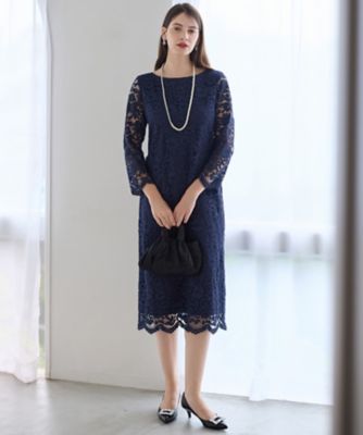 APPLAUDIR】シャイニーフラワーレース ドレス