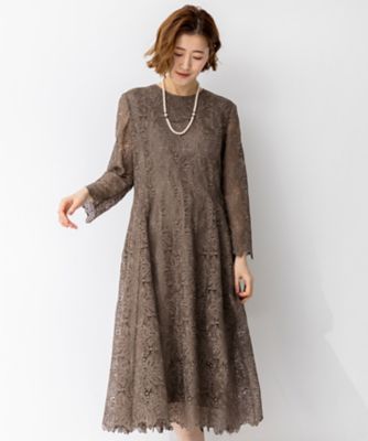 APPLAUDIR】Brocheリボンブーケレース ドレス