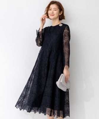 APPLAUDIR】Brocheリボンブーケレース ドレス