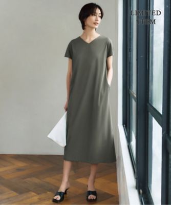 WEB限定・洗える】 アトラストリコット ストレートワンピース