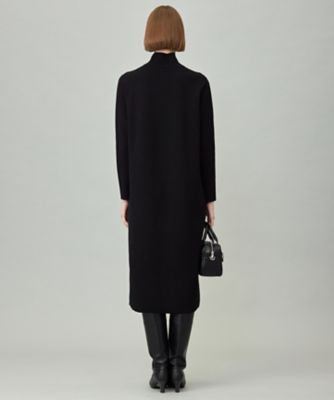 洗える】 シルキーウールダブルフェイス ハイネックニットワンピース