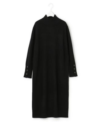 WEB限定カラーあり】 ソフトカシミヤミックス ハイネックワンピース 