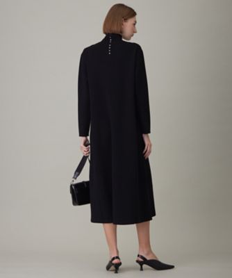 icb ウールブレンドスムース ハイネックワンピース