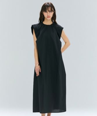 ＜BEIGE， (Women)＞【洗える／接触冷感／速乾／ＵＶケア対応】ＢＡＴＥＡＵ　／　フレンチスリーブＡラインタックワンピース（ＯＰＣＷＧＡ０００２）