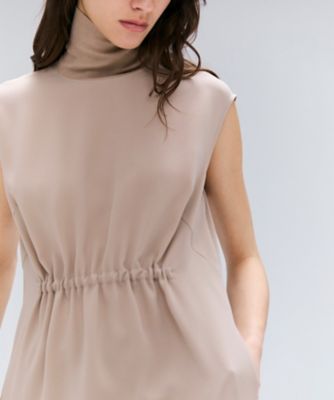 洗える】FLEUR ／ ニットコンビハイネックノースリーブ