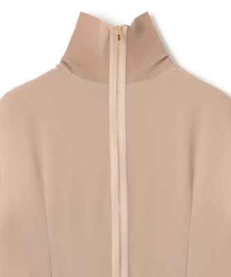 洗える】FLEUR ／ ニットコンビハイネックノースリーブドレス 