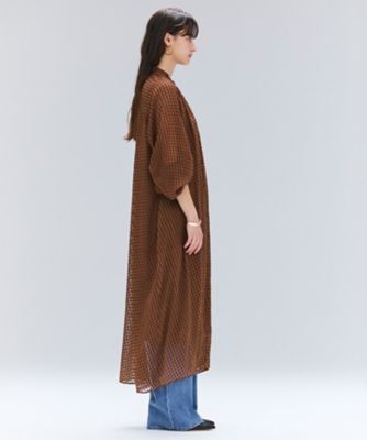 【新品】blank LONDON 栗色シルクワンピース 新品】blank LONDON 栗色シルクワンピース