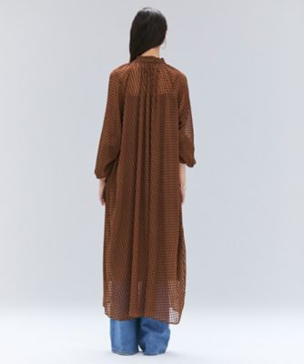 CALLERRY ／ シルク混ドットギャザーワンピース