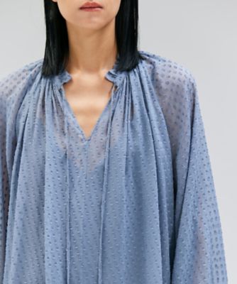 CALLERRY ／ シルク混ドットギャザーワンピース