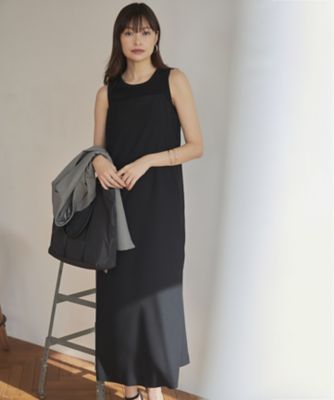 ＜ICB (Women)＞【接触冷感・ＵＶケア・速乾・洗える】ＦｌｕｉｄＢａｃｋＳａｔｉｎ　キャミソールワンピース（ＯＰＣＹＣＭ０４１７）