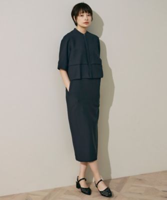 接触冷感・洗える】 ワッシャーツイル ワンピース