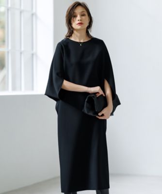 ＜ICB (Women)＞【洗える】　ウールライクストレッチ　ドルマンスリーブワンピース（ＯＰＣＹＧＷ０４１９）