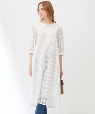 ＜23区 (Women)＞【Ｉｎｄｉａｎ　Ｆａｃｔｏｒｙ】アイレットレース　ワンピース（ＯＰＥ８ＣＭ０９６０）
