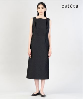 ＜esteta (Women)＞【エステータ】シャイニージャカード　ワンピース（ＯＰＨ６ＧＭ０９２７）