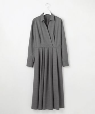 エステータ】ウールトロドライストレッチ カシュクールシャツ