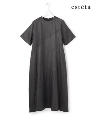 ＜esteta (Women)＞【エステータ】チンツリネン　Ａライン　フレアワンピース（ＯＰＨ８ＬＭ０９４１）