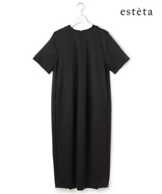 ＜esteta (Women)＞【エステータ】ネオプレンサテン　コクーンワンピース（ＯＰＨ８ＬＳ０９３０）