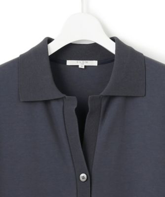 【大きいサイズ46】23区 ライトダンボールスキッパーワンピース A074 SLOW／一部店舗限定】ライトダンボール スキッパー ワンピース