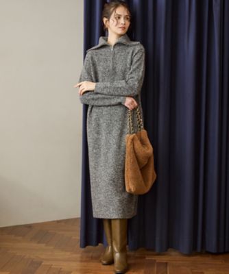 ワンピース o_n SLOW／一部店舗限定】ソフトウール ニット ワンピース