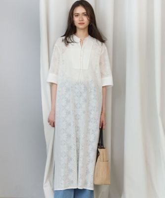 ＜23区 L (Women/大きいサイズ)＞【ＳＬＯＷ／一部店舗限定】モチーフレース　ワンピース（ＯＰＳ１ＬＭ０９５２）
