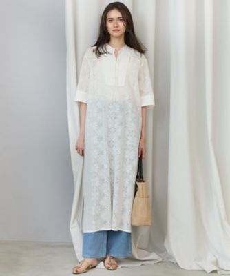SLOW／一部店舗限定】モチーフレース ワンピース