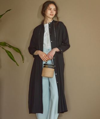 [FABIANA FILIPPI]リネンとビスコースのシャツワンピース FABIANA FILIPPI] ビスコース シャツドレス (FABIANA FILIPPI