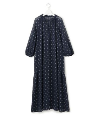 SLOW／一部店舗限定】クレープ フラワープリント ワンピース