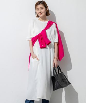 23区 S (Women/小さいサイズ)/ニジュウサンク エス 【SLOW/一部店舗限定】MVSコットン T ワンピース(OPS2GM0963)
