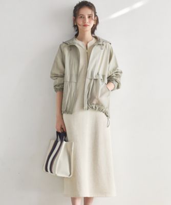 ＜23区 S (Women/小さいサイズ)＞【ＳＬＯＷ／一部店舗限定】ハイゲージテリー　ハーフジップ　ワンピース（ＯＰＳ２ＬＭ０９３１）