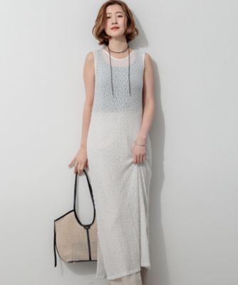 ＜23区 S (Women/小さいサイズ)＞【ＳＬＯＷ／一部店舗限定】リンクルレース　レイヤード　ワンピース（ＯＰＳ２ＬＭ０９３３）