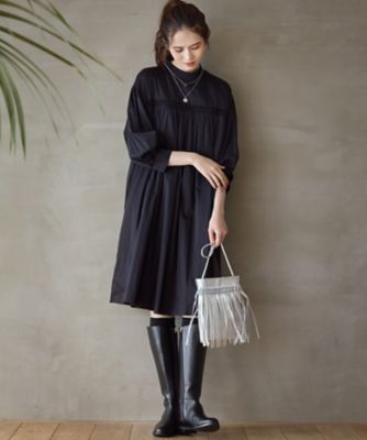 【ＳＬＯＷ／一部店舗限定】ウォッシュドコットンサテン　ワンピース（ＯＰＳＷＣＡ０９３０）