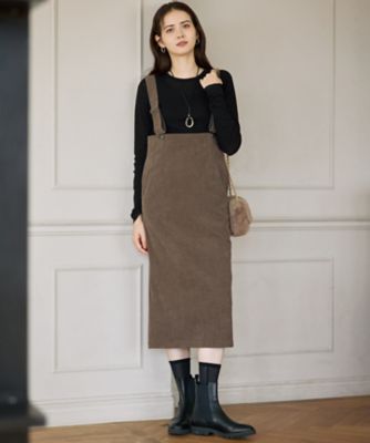 SLOW／一部店舗限定】ソフトコーデュロイ サロペット
