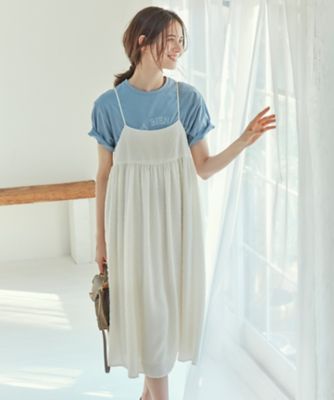 23区 (Women)/ニジュウサンク 【SLOW/一部店舗限定】カットジャカード キャミソールワンピース(OPSWCM0931)