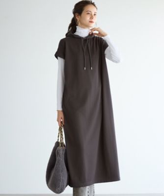 ＜23区 (Women)＞【ＳＬＯＷ／一部店舗限定】コットンライクテリー　フーディー　ワンピース（ＯＰＳＷＧＡ０９３２）