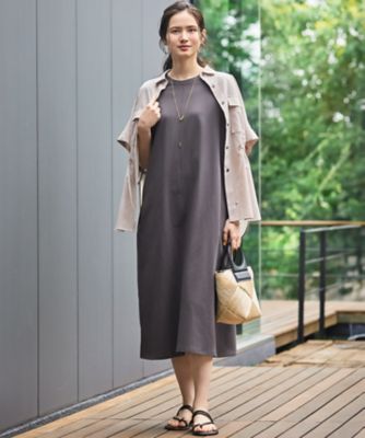 23区　ワンピース　ダークグリーン　Mサイズ　新品 SLOW／一部店舗限定】MVSコットン T ワンピース