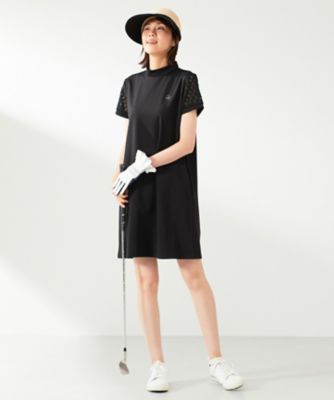 【ＷＯＭＥＮ】人気デザインがワンピースで登場【ＵＶカット】レース袖　モックネック　ワンピ（ＯＰＶＬＣＭ０５０８）