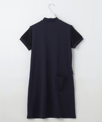 【ＷＯＭＥＮ】人気デザインがワンピースで登場【ＵＶカット】レース袖　モックネック　ワンピ（ＯＰＶＬＣＭ０５０８）