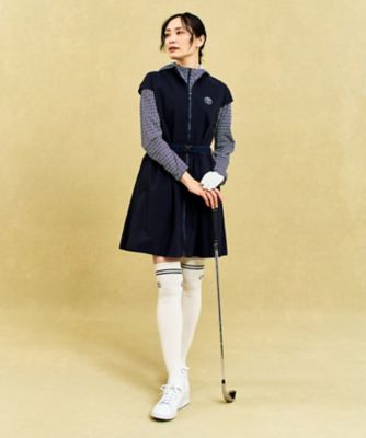 【ＵＶケア】完売目前の人気アイテム◎フロントジッパーで着脱便利！ロングシーズン使えるベルト付きワンピース（ＯＰＶＬＧＳ０３０８）