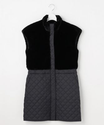 WOMEN】ファー＆キルトコンビワンピース（OPVLGW0508