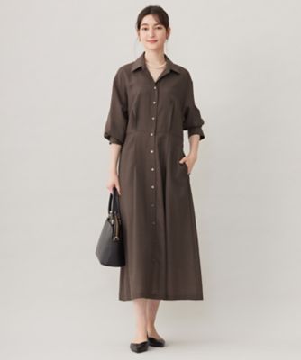 ＜自由区 S (Women/小さいサイズ)＞【洗える】トロピカルストレッチシャツ　ドレス（ＯＰＷ７ＣＷ０３０４）